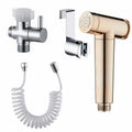 HONGDEC Modern Rose Gold Stainless Steel Wall-Mounted Bidet Toilet Sprayer Kit Easy Installation Handheld Cloth Diaper Sprayer