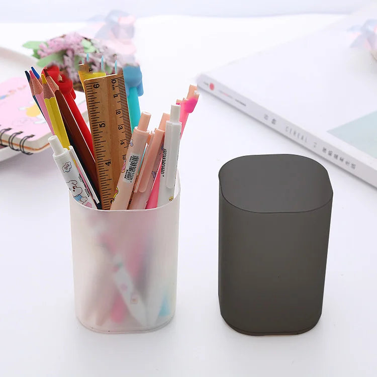 Wholesale Plastic Pen Holder square Container Pen Holder for Desk Brush Pot Holder