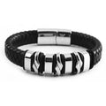European and American Nappa  Stainless Steel Leather Strips for Bracelets  Punk Personality Matching Jewelry Findings