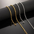 Wholesale Fashion 18K GOLD PLATED Collier Pour Femme Stainless Steel Chain Collarbone Clavicle Beaded Necklace for Women