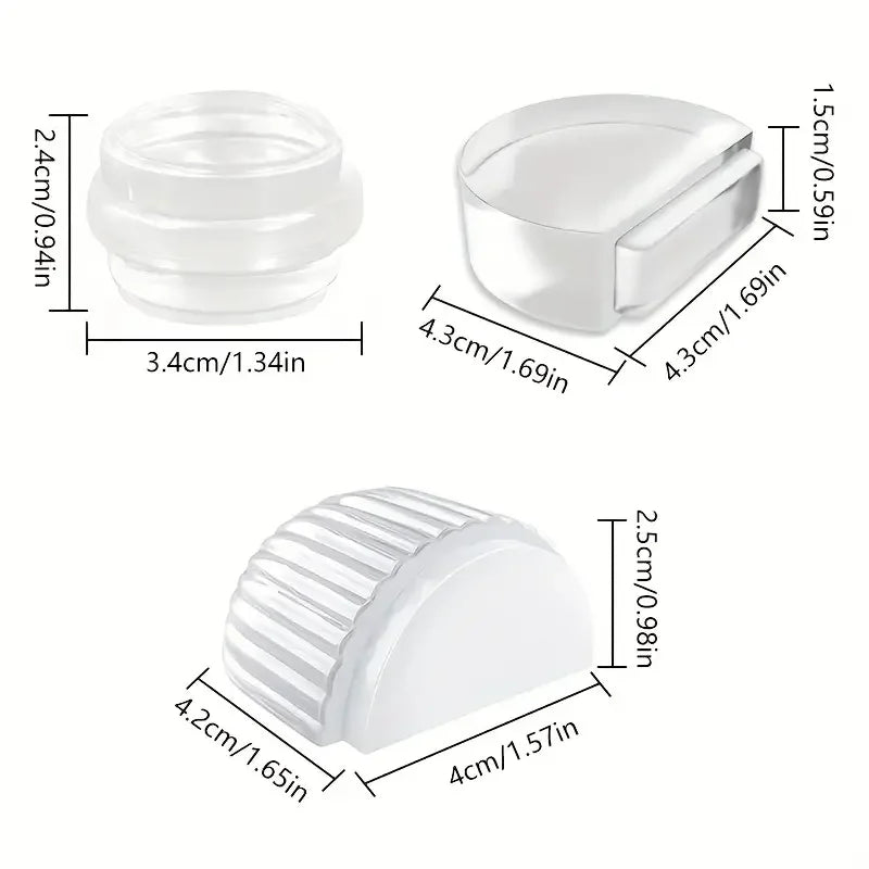 Anti-slip Door Stopper Strong and Flexible Premium Rubber Wedge Non-Toxic Odorless Door Stops