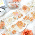 Custom High Quality Journal Stickers Roll 3D Foil Transparent PET Tape