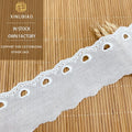 Factory Wholesale Embroidery Cotton Lace bar Code Clothing Flower Edging Water Soluble Heart Lacelace Trim