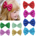 Sequin Glitter Hair Bows Clips Sparkling Bling Little Bow HairPins Hair Accessories for Baby Girls Kids Children Teens