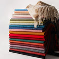 Factory Wholesale New Colors 100% Wool Woven Scarf Custom Label Logo Woolen Mufflers Fashion Wool Scarfs for Women
