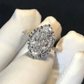 CAOSHI Marquise Cut CZ Diamond Wedding Rings for Women Bands Silver Plating Cubic Zirconia Ring Bridal
