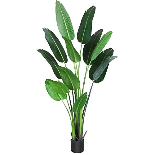 Handmade Artificial Banana Silk Palm Tree Miniature Indoor Traveler Fake Plastic Plant with Life Simulation Banana Leaf