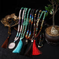 Natural Jewelry Gemstone 108 Mala Bead Mens Necklace Designs Handmade Women Wholesale Crystal Mala Prayer Beads Muslim for Sale
