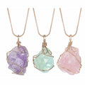 Natural Quartz Crystal Pendant Necklace Handmade Wire Wrapped Quartz Healing Chakra Reiki Charm Bulk for Jewelry Making