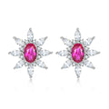 Wholesale Trendy Stud Earrings Zircon S925 Sterling Silver Rhodium Plated for Wedding Engagement Anniversary Party Gift MegaBDM