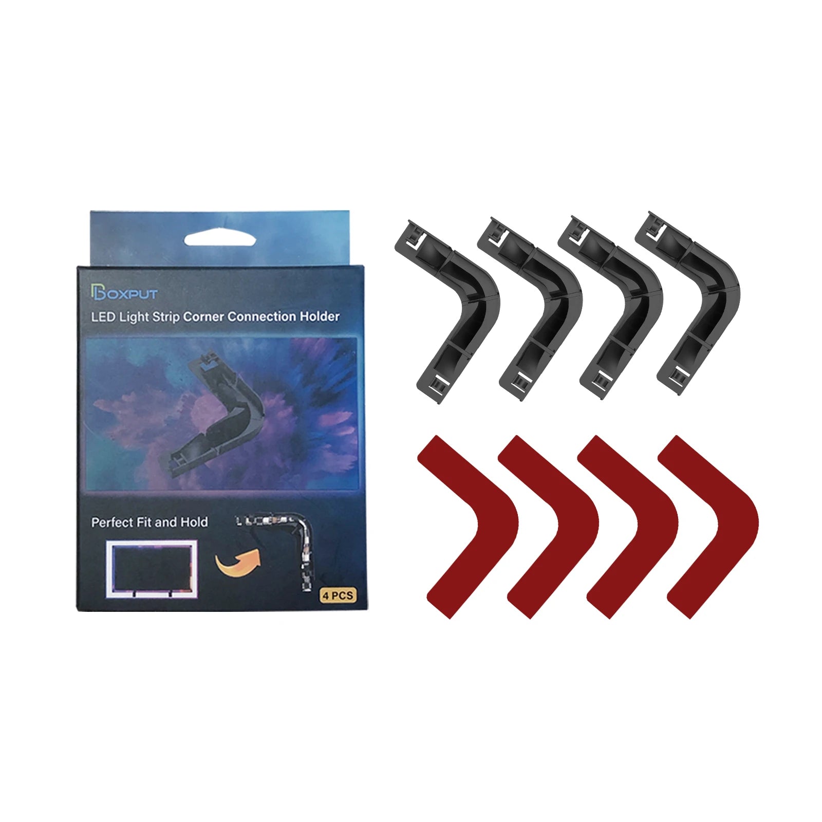 BOXPUT CH1 LED Light Strip Corner Connection Holder for Ambient TV PC Backlight Led Strip RGB Tape Screen Color Sync Led Light