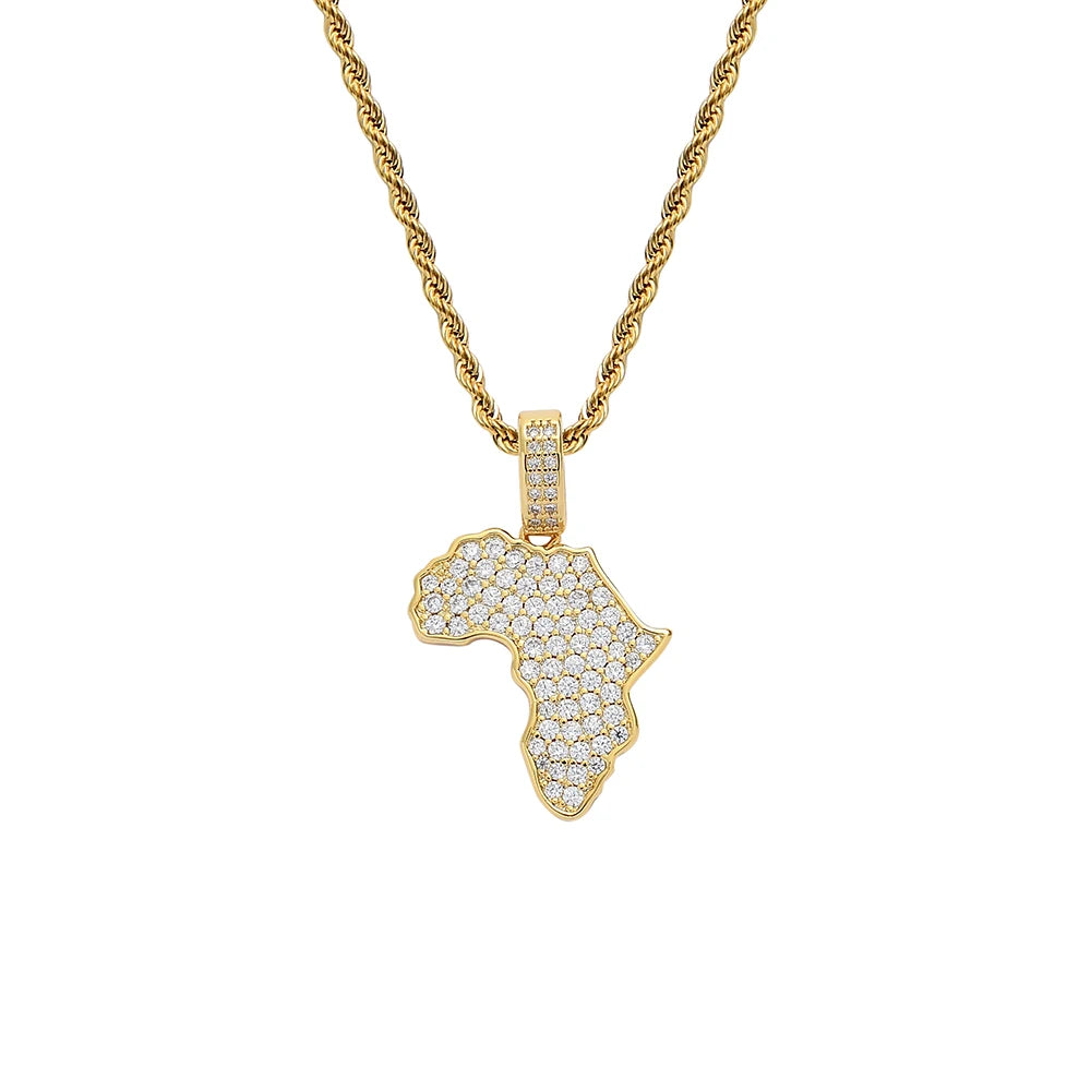 CN346 Small Size Brass CZ Jewelry  Pendant Iced Out Cubic Zircon Necklace Hip Hop Gift Jewelry