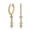 LOZRUNVE Silver 92Jewellery Factory Custom Wholesale 5A Zirconia Long Drop Hoop Earring