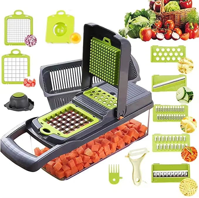 Wholesale Multifunctional Wet BasketHand Stainless Steel Vegetable Cutter Garlic Coriander Chopper for Kitchen Use