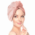 Hot Sale Quick Drying Lady Superfine Fiber Dry Turban Microfiber Hair Towel for Girl Long Hair Home