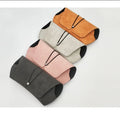 Customizable Faux Leather Sunglasses Bag with Velvet Lining Fashionable Buckle PU Material Trendy Eyeglasses Case Logo Printable