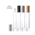 WOGU 10ml Empty Refill Round Roll on Essential Oil Bottles Gold Silver Black Aluminum Long Cap Glass Roller Perfume Bottle