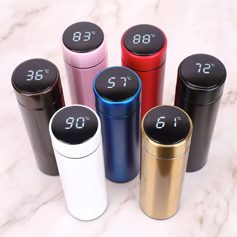 16oz Smart Thermos with Temperature Display Stainless Steel Water Bottle with Custom Logo
