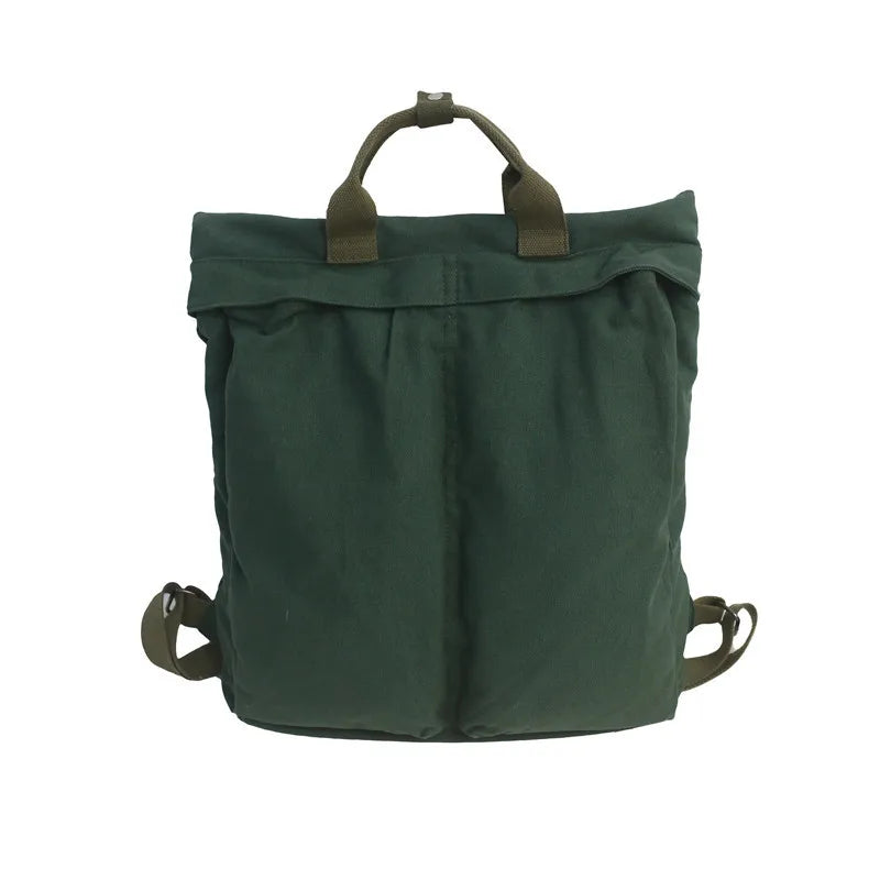 RTS Wholesale Fashion Tote Style Unisex Waterproof Canvas Backpack with Zipper Closure Big Travel Bag for Teenage Girls