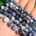 Wholesale Natural Blue Sodalite Stone Beads 4/6/8/10/12mm round Loose Beads for Jewelry Making MegaBDM