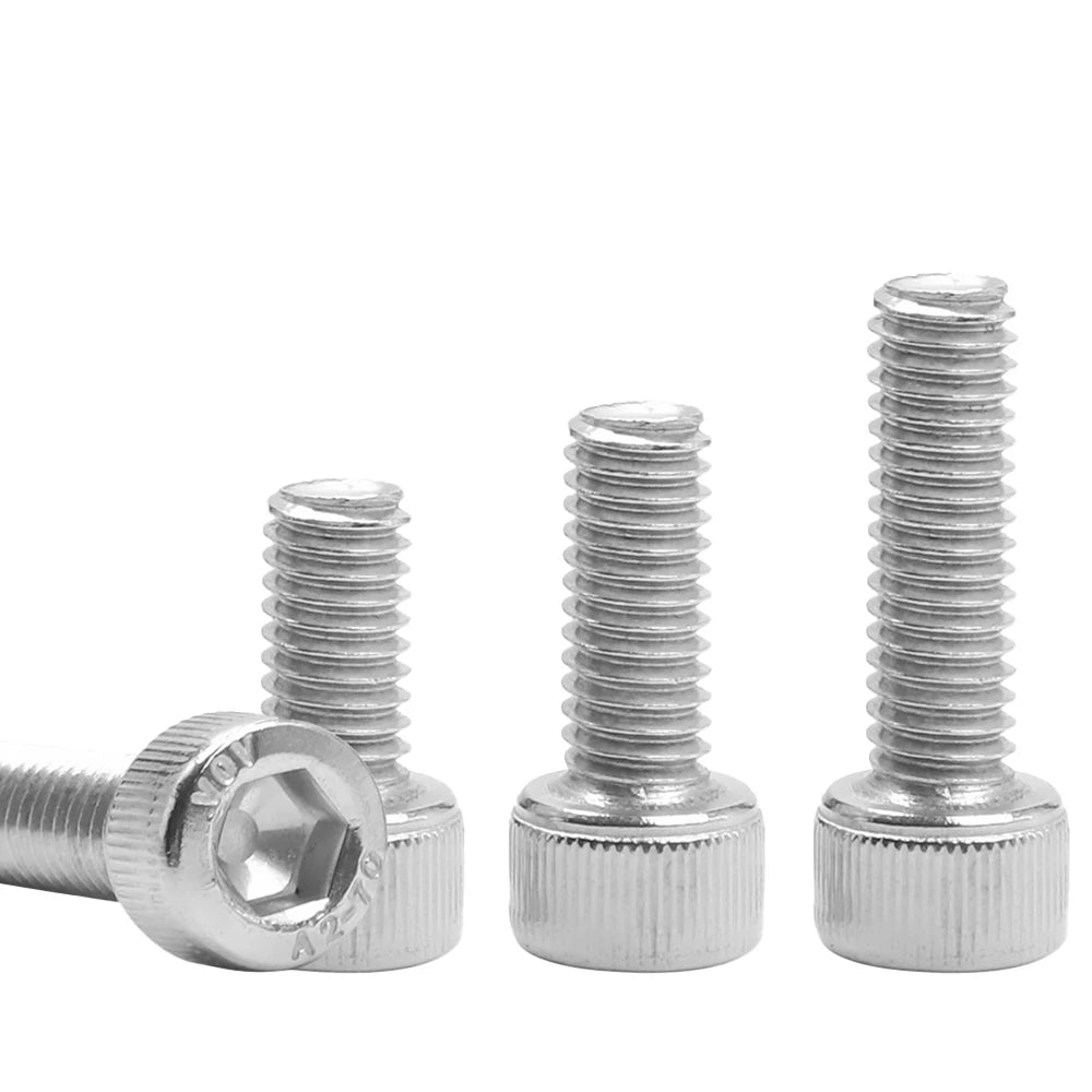 M3 to M12 Stainless Steel Cup Head Bolts with Left Thread Plain Finish DIN Standard Hexagon Socket Socket Bolts M4 M5 M6 M8 M10