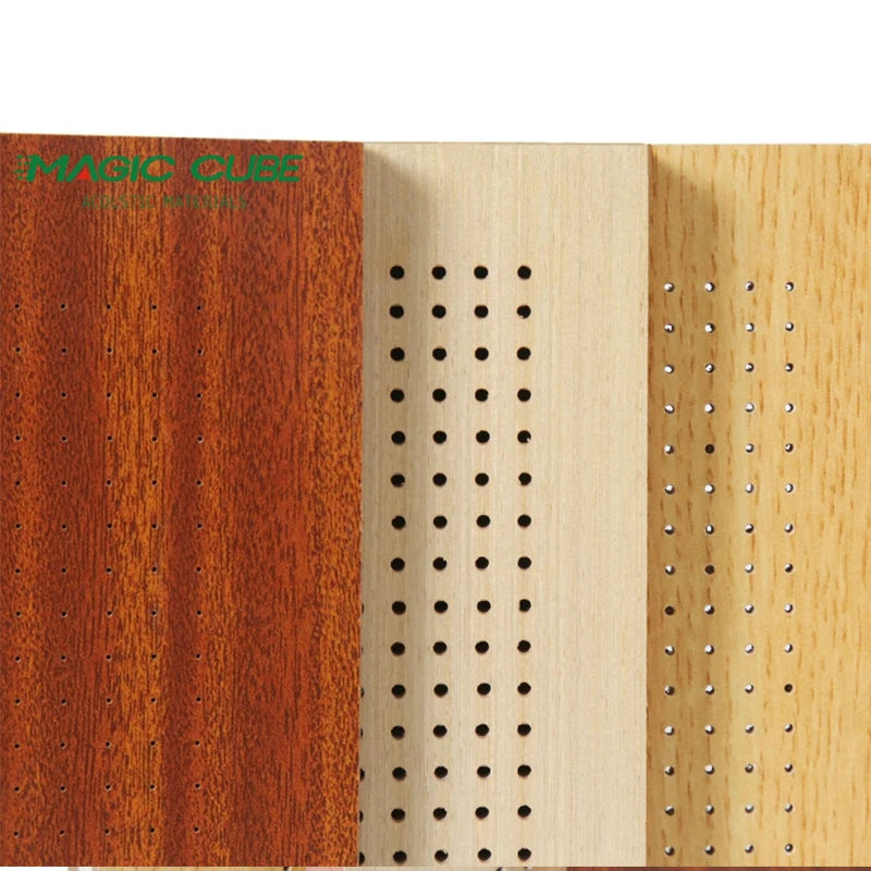 Soundproofing Wall Coverings Micro Perforated Acoustic Cladding Panels for Hall Walls Veneer Surface Steel Keel Installation