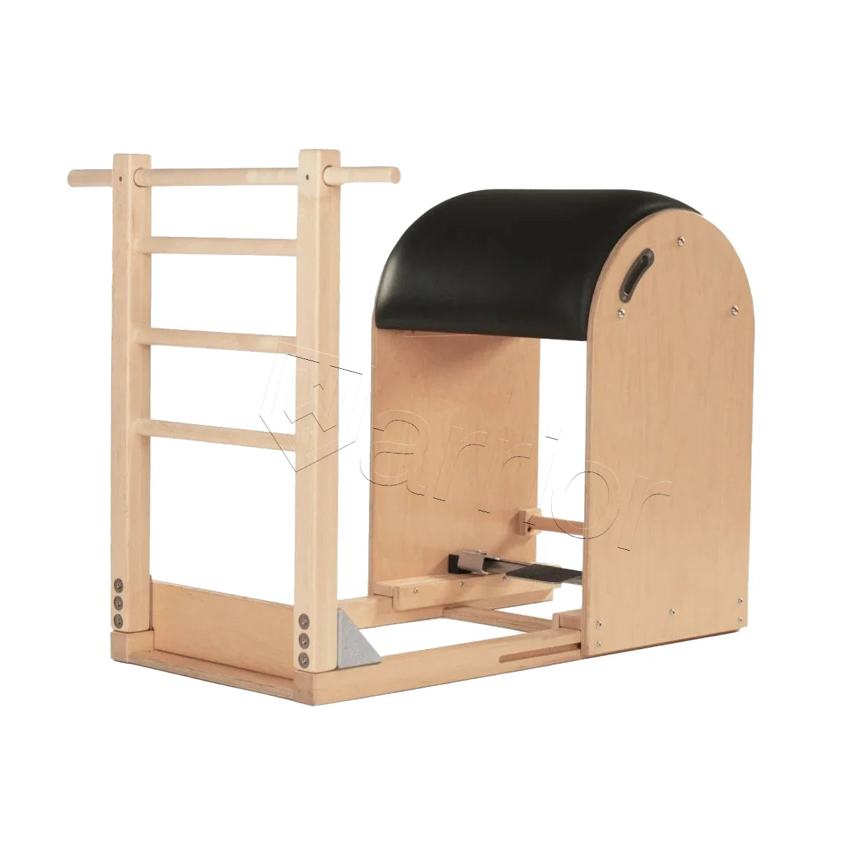 Ladder Barrel Single Pedal Easy Adjustment System for Different Torso Sizes and Leg Lengths.