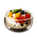 300ml 10oz Handmade Customized Clear Insulating Double-Walled Ice Cream Glass Bowl