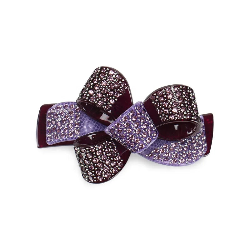 High-end Hair Accessories Glitter Rhinestones Flower Bridal Hair Barrette Clip for Women Girls
