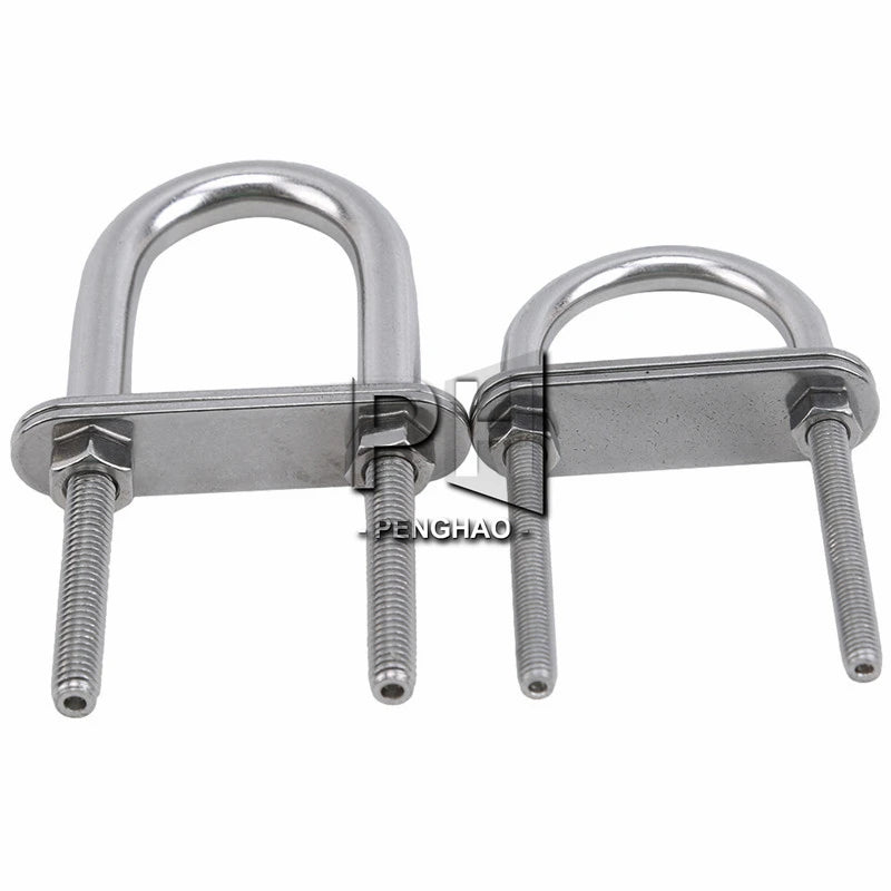 M5*78 M6*90 Yacht Bow Stern Eye U-Bolt Stainless Steel Marine Bolt Rope Rigging Replace Rowing Boats Accessories Marine U Bolts