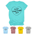 Custom Logo Tee Tshirts Shirt Ladies Screen Print Blank Slim Fitted T Shirt Plain Cotton Womens Men's t Shirt