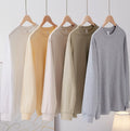 Womens Long Sleeve Shirts Crewneck Fall Tops Casual Regular Fit Basic Pullover Top Female Long Sleeve T-shirt