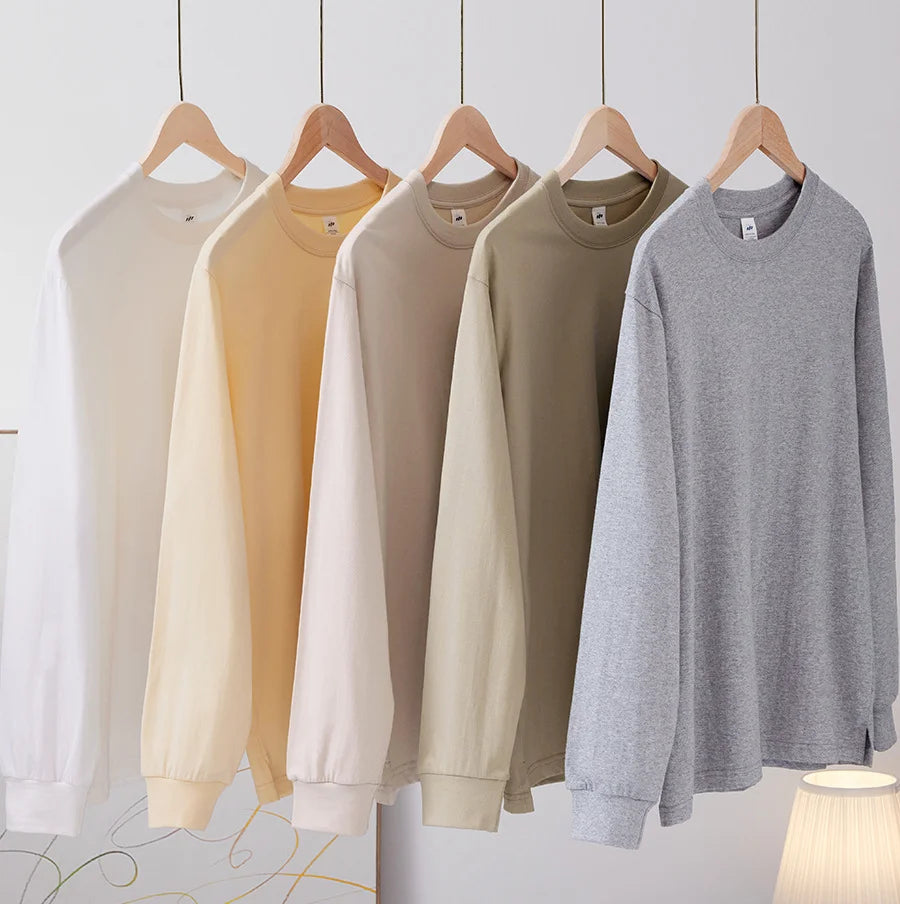 Womens Long Sleeve Shirts Crewneck Fall Tops Casual Regular Fit Basic Pullover Top Female Long Sleeve T-shirt