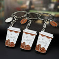 Soft Enamel Keychain Ready to Ship for Coffee Keychain With Customized logo Die Casting Metal Key Chains Coffee Set in Stock