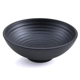 Unbreakable Custom Restaurant Dinnerware Serving 42 OZ Large Capacity Black Melamine Noodle Bowl