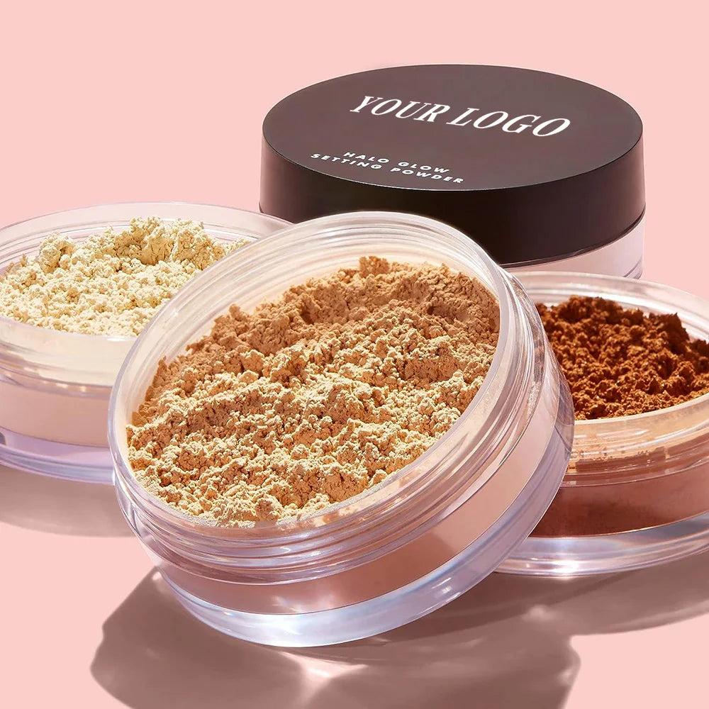 Make You Own Logo High Quality Oil Control Matte Waterproof Long Lasting Shimmer Makeup Natural Face Loose Setting Powder
