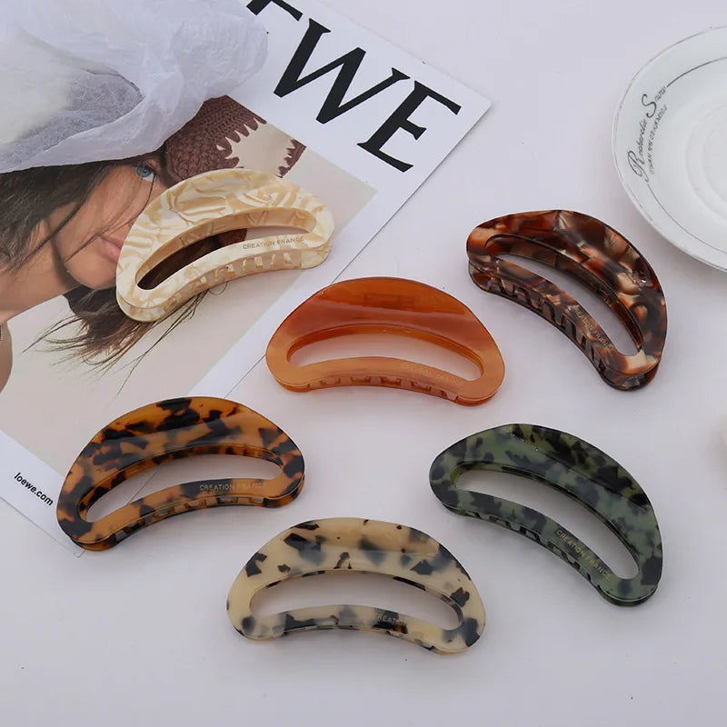 2023 New Design Custom Fashion Claw Clips Marble 9.5cm extra Large Acetate Hair Claw Clips for Thick Hair