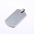 POYA Mens Personalized DogTag Custom Text Photo Engraved Polished Tungsten Pendant for Men