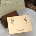 VIANRLA 925 Sterling Silver Earrings for Women Jewelry Party Earrings Rhodium Plated Womens Earrings Trendy Jewelry