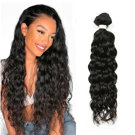 Ready to Ship Human Hair Extension Water Wave Natural Mink Brazilian Human Hair Weave Bundles Wholesale Real Virgin Hair Vendor