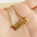 Custom Personalized Mother's Day Gift 18K Gold Plated Stainless Steel Mama Letter Pendant Necklace YF3330