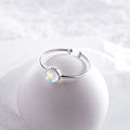 Fashion Classic Ring/Anillo S925 Sterling Silver MoonStone Open Ring Women Fashion Jewelry