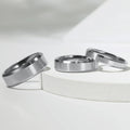 OAHLAN Fashion Jewelry Personalized 4mm/6mm/8mm Anti Rust Brushed Pure Tungsten Carbide Rings for Men Wedding Engagement Gift