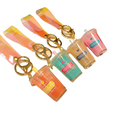 BSBH New Arrival Wholesale 3D Cartoon Cat Milk Tea Boba Keychain With Liquid