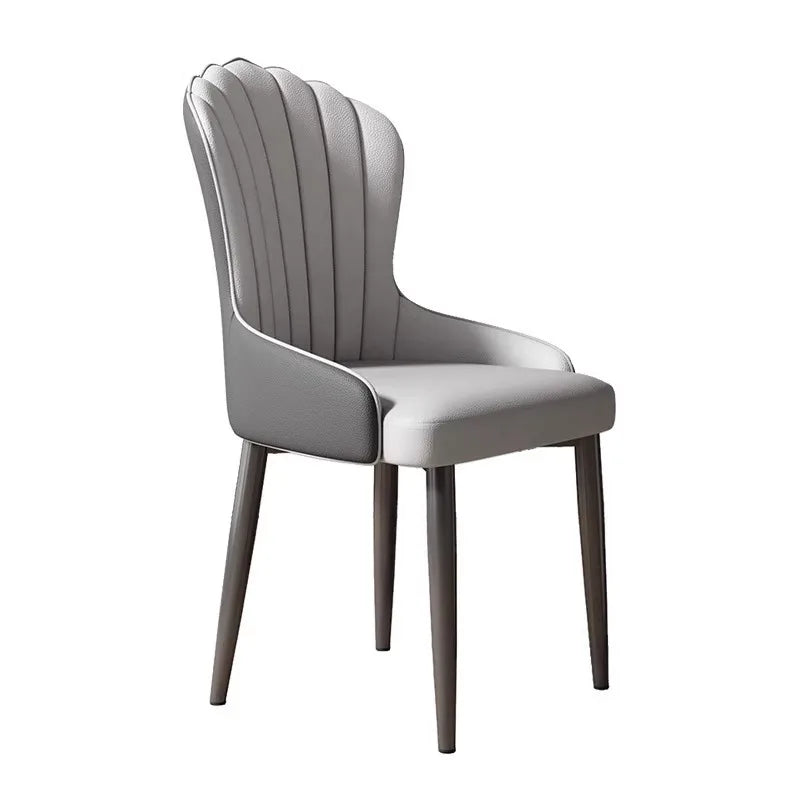 High Back Hotel Restaurant Designer Metal Italian Nordic Leather Outdoor Dining Chairs Modern Luxury for Table and Chair Room