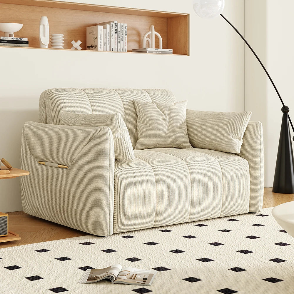 Modern Electric Intelligent Fabric Recliner Couch Soft Convertible Foldable Sleeper Extendable Living Room Furniture Storage