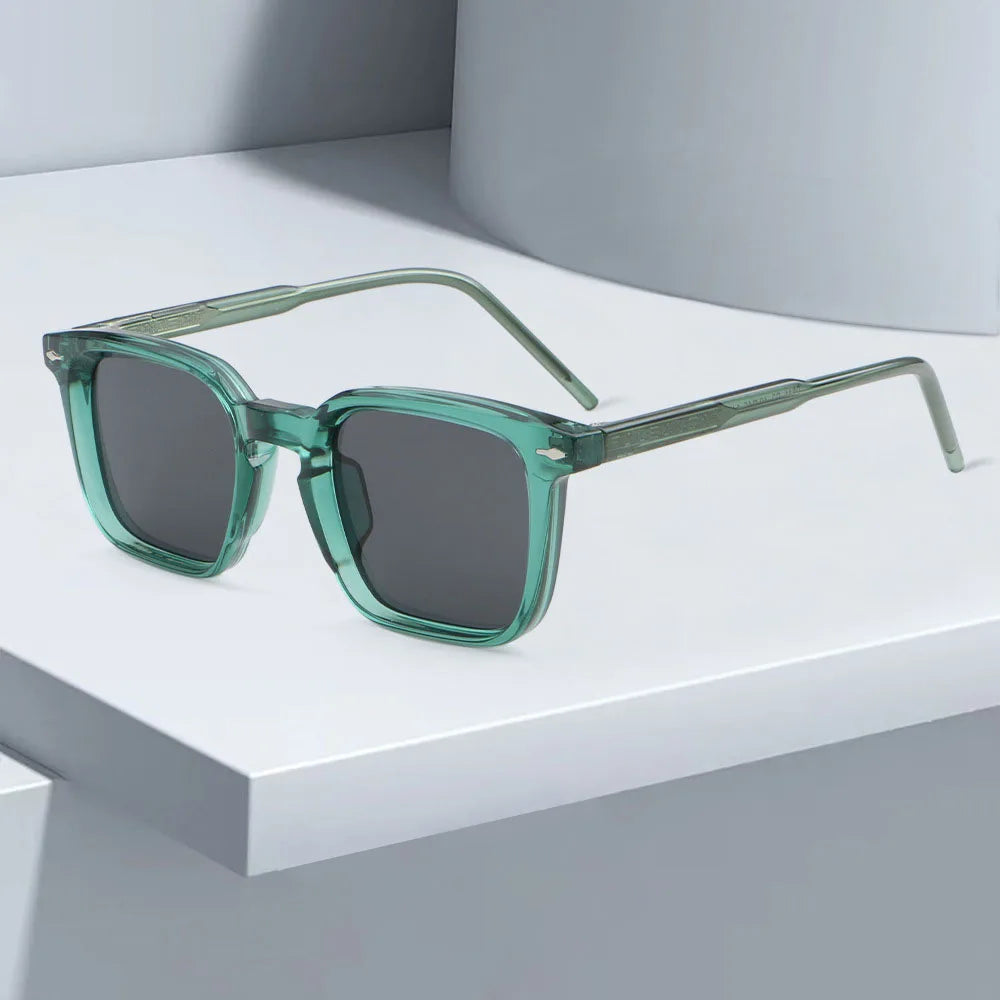 9811 Inspired Men Sunglasses Dark Black Shades New Fashion Sunglasses Clear 2023 Uv400 Glasses Retro Square Rectangle Sunglasses