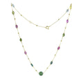 Factory Wholesale 18K Gold Plated Silver 925 Jewelry Natural Tourmaline Necklace for Women Anniversary Gift