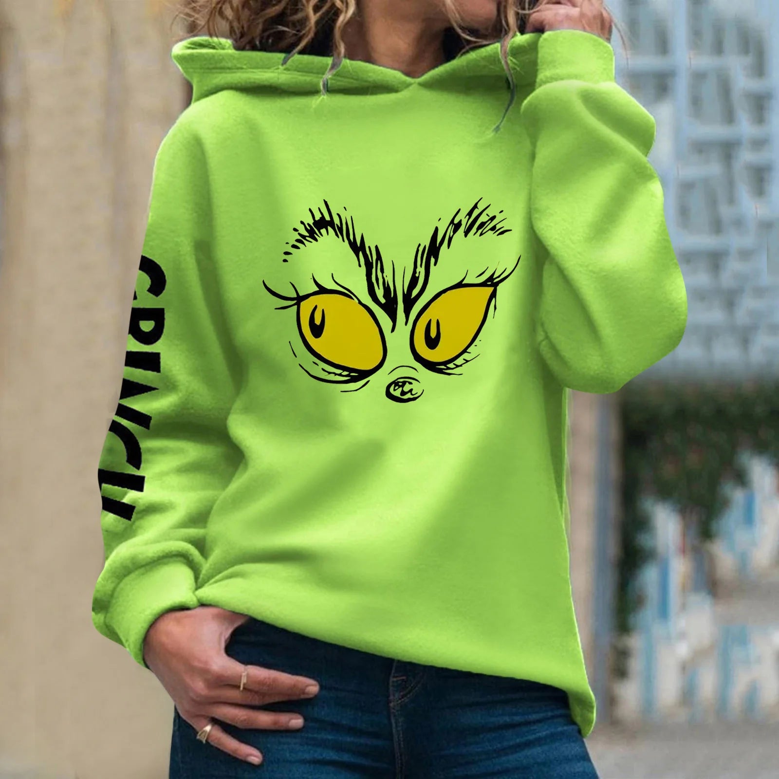 All Over Print Christmas Hoodie Custom Logo Comfortable Soft Women Hoodies for Adult