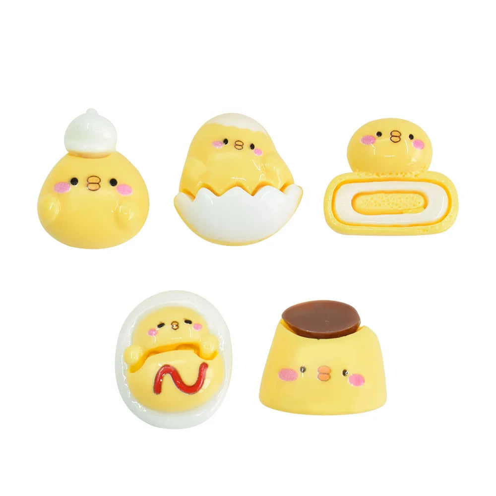 Kawaii Yellow Chick Cartoon Resin Flatback Cabochon for DIY Scrapbooking Accessories Hairpin Ornament Slim Decoration